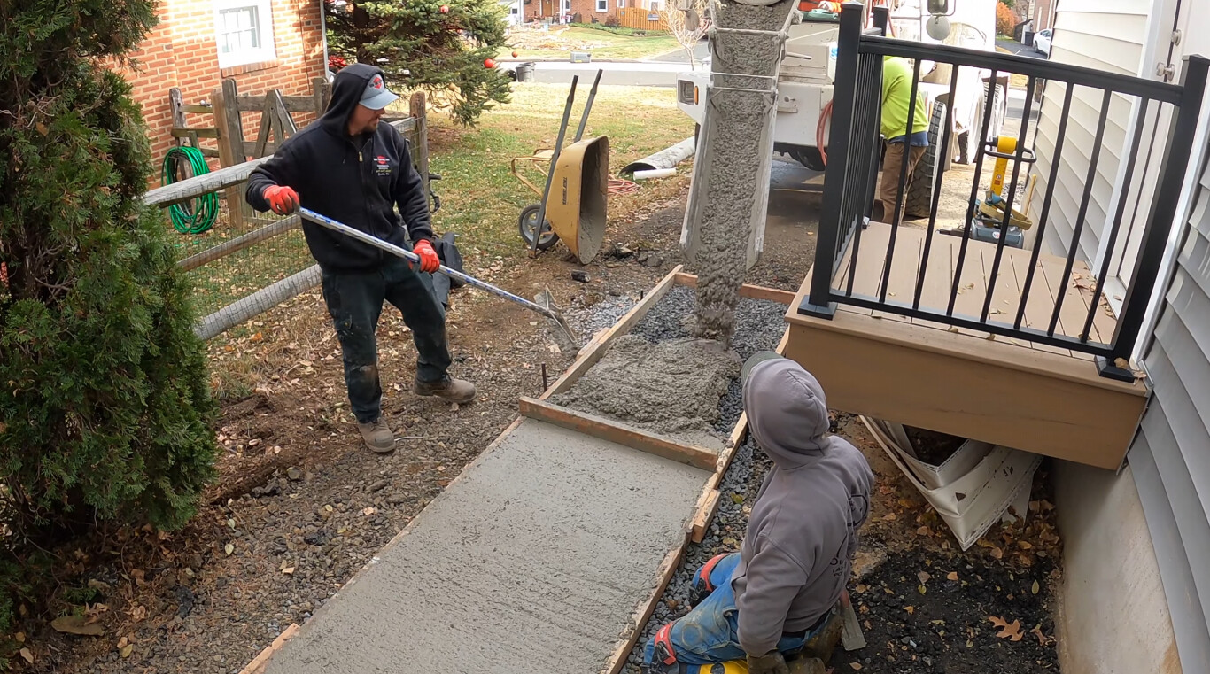 Precision concrete grading and base preparation techniques